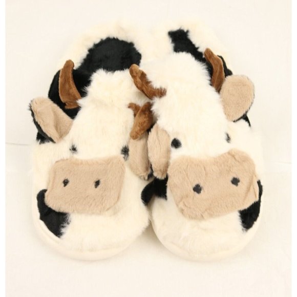 Unbranded | Shoes | Cow Slippers For Mens Indoor And Outdoor House Cute Fuzzy  Slides Size 9 | Poshmark